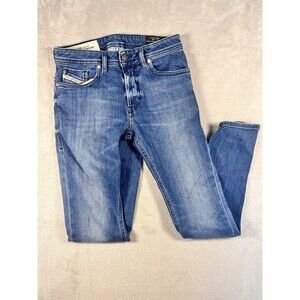 Diesel Jeans Thommer Slim Skinny Mens Size 27x30 Blue Denim Distressed